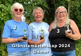 Damer: • 1:a Birgitte Persson • 2:a Kaisa Hansson • 3:a Maivor Persson