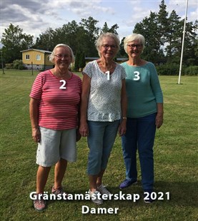• 1:a Karin Öman • 2:a Ulla West • 3:a Kaisa Hansson