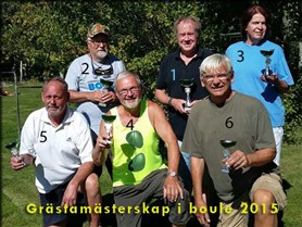 Gränsta Mästerskap 2015 • 1:a Anders Persson • 2:a Henry Willstedt • 3:a Gunn-Britt Axelsson • 4:a Torbjörn Persson • 5:a Max Holmström • 6:a Torbjörn Wedholm